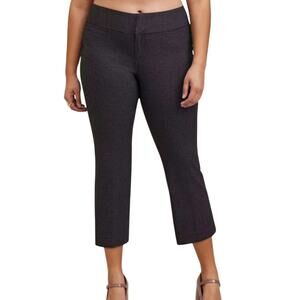 Torrid Retro Chic Houndstooth Plaid Notched Back High Rise Crop Pant